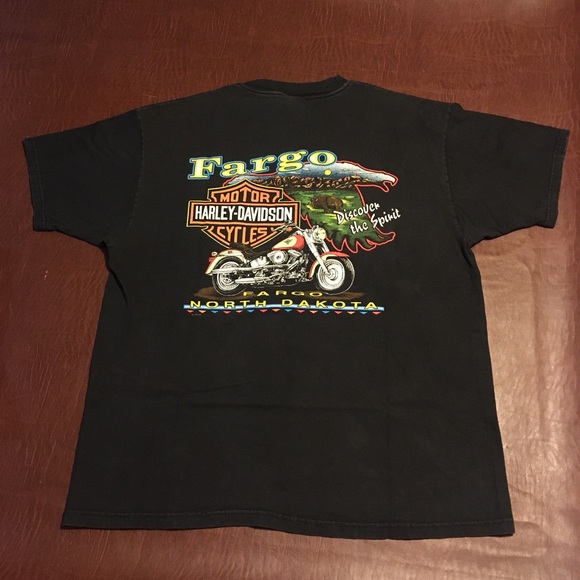 Vtg ‘97 Harley Eagle Pocket Tee Red White Blue 90s XL - Picture 5 of 9